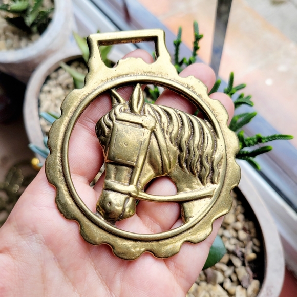 Vintage Horse Brass Harness Bottle Opener and Wall Hanging - Picture 4 of 6